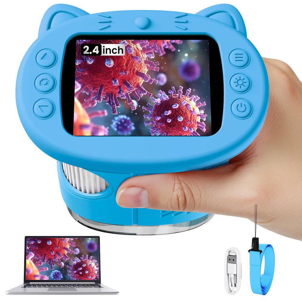 Vorth Kids Microscope 2.4-inch screen for vivid close-ups of plants and insects