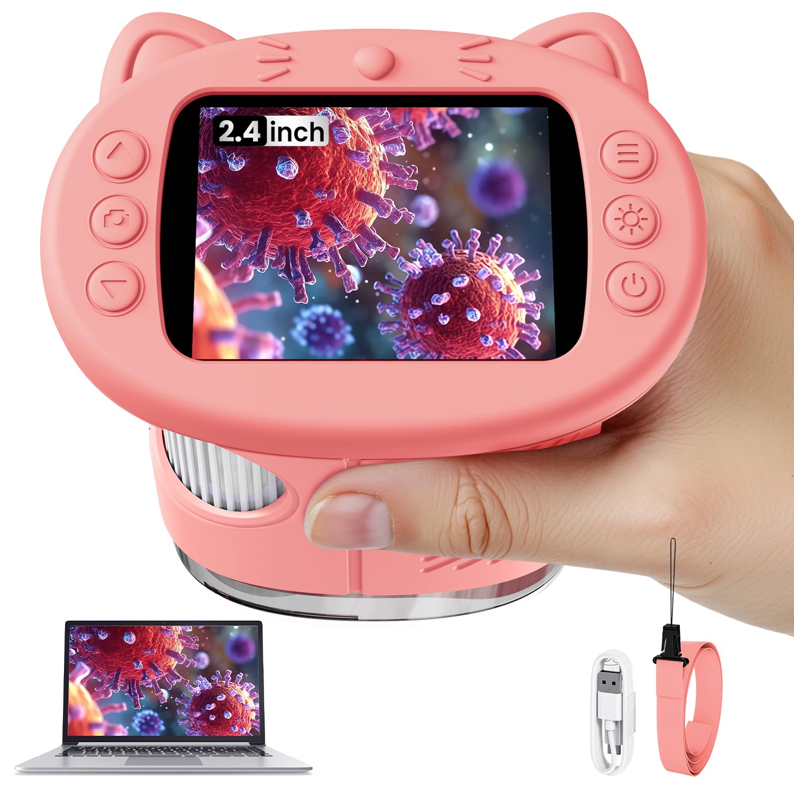 Vorth Kids Microscope with compact housing for safe, easy handling.