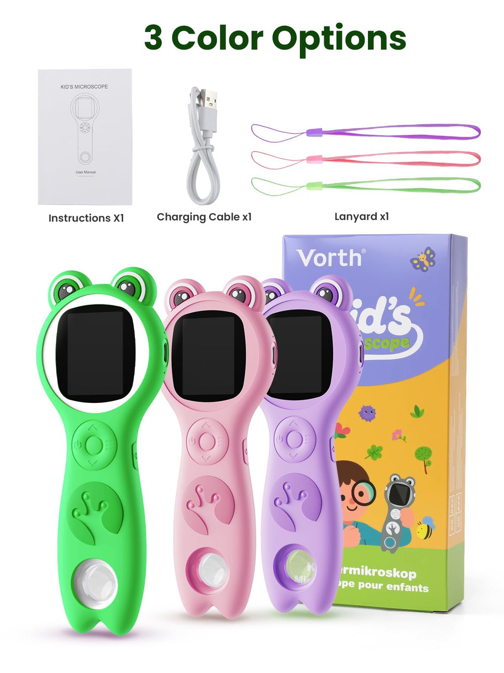 Vorth Microscope suitable as an educational gift for ages 4 to 12