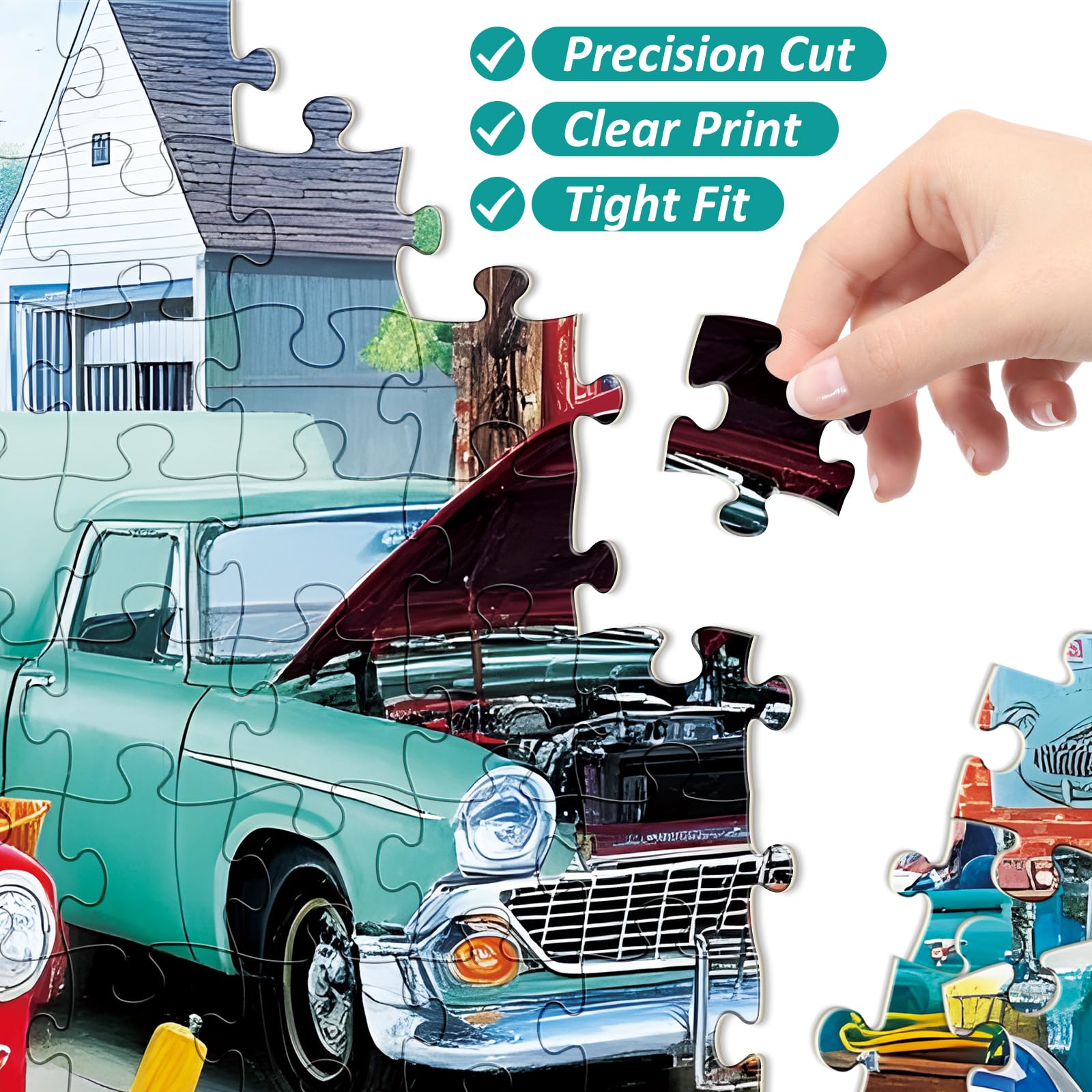 VoYouTwo puzzle features cat and car theme with vibrant colors