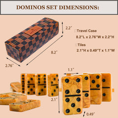 Vovotuzzi Dominoes gold marble tiles add elegance to any setup.