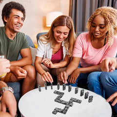Vovotuzzi marbleized look adds stylish appeal to any game night.