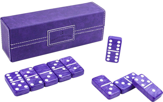 Vovotuzzi dominos double six purple tiles for lively family play