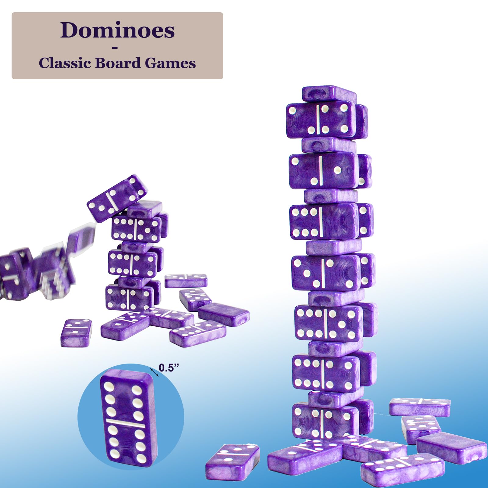Vovotuzzi dominos in a family night setup for group fun