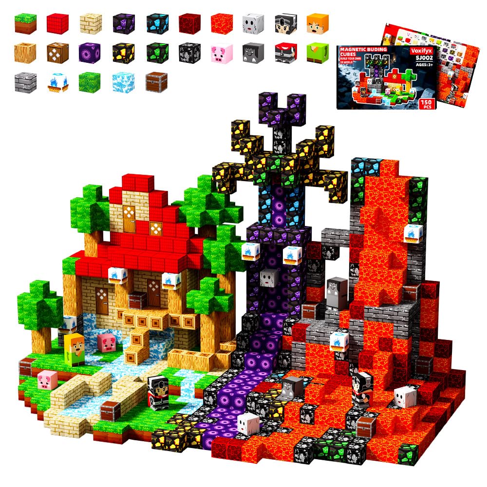 Voxifyx blocks sorted by color support early color recognition and categorization.