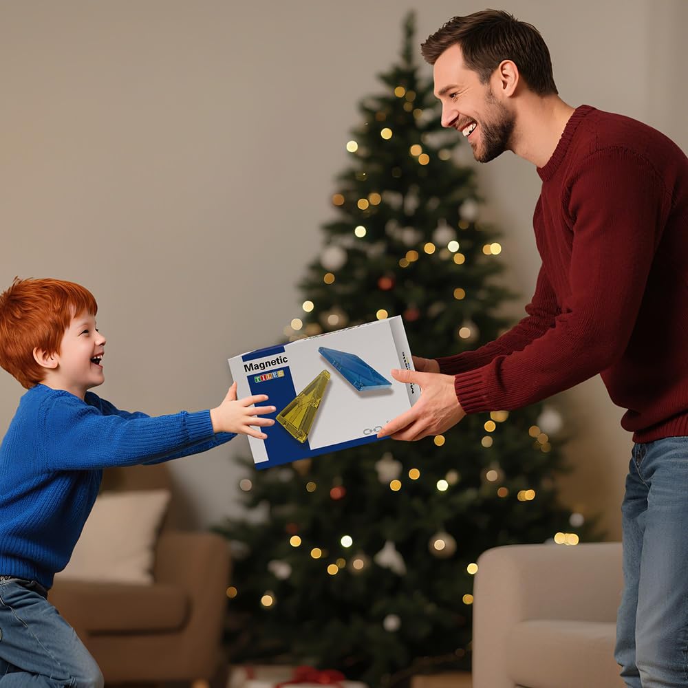 Voxifyx magnetic tiles kids playing: family-friendly activity builds collaboration and focus.