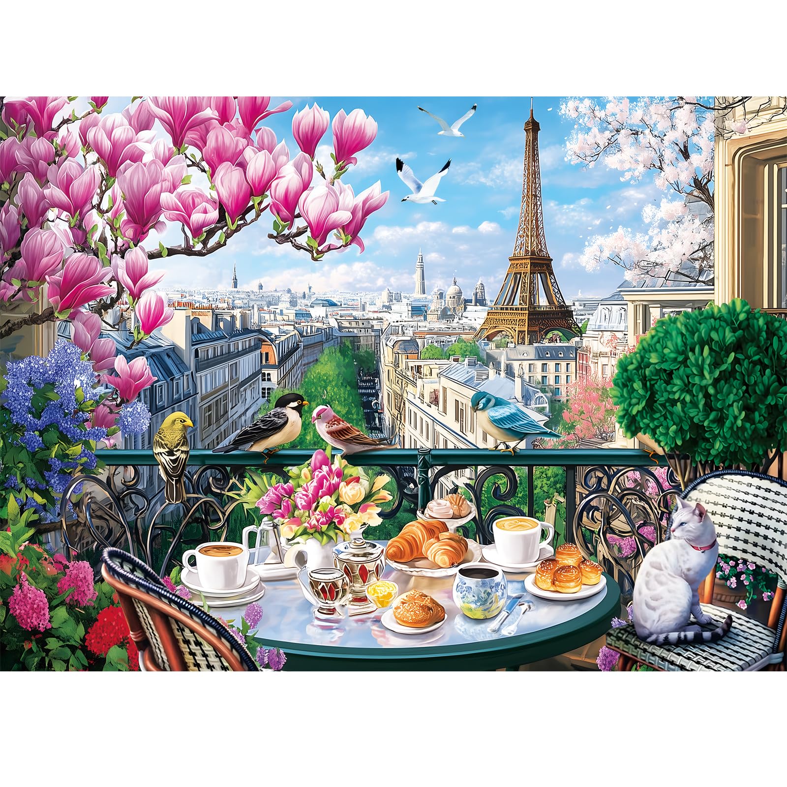 VoYouTwo brunch in Paris puzzle with balcony scene, ideal for cozy evenings.