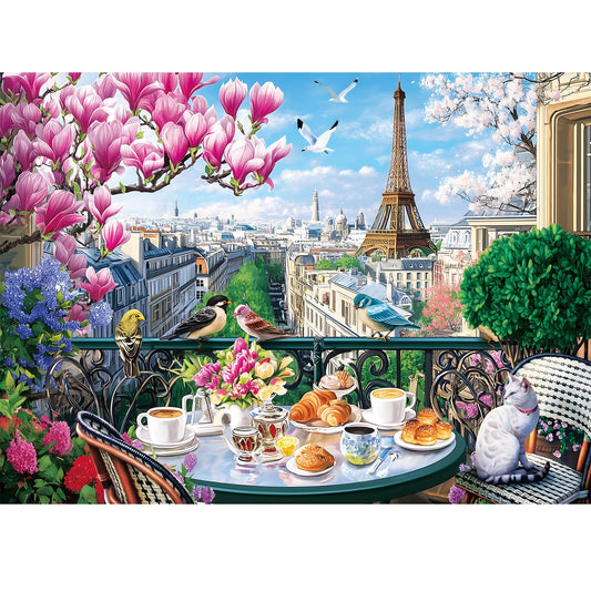 VoYouTwo brunch in Paris puzzle with balcony scene, ideal for cozy evenings.