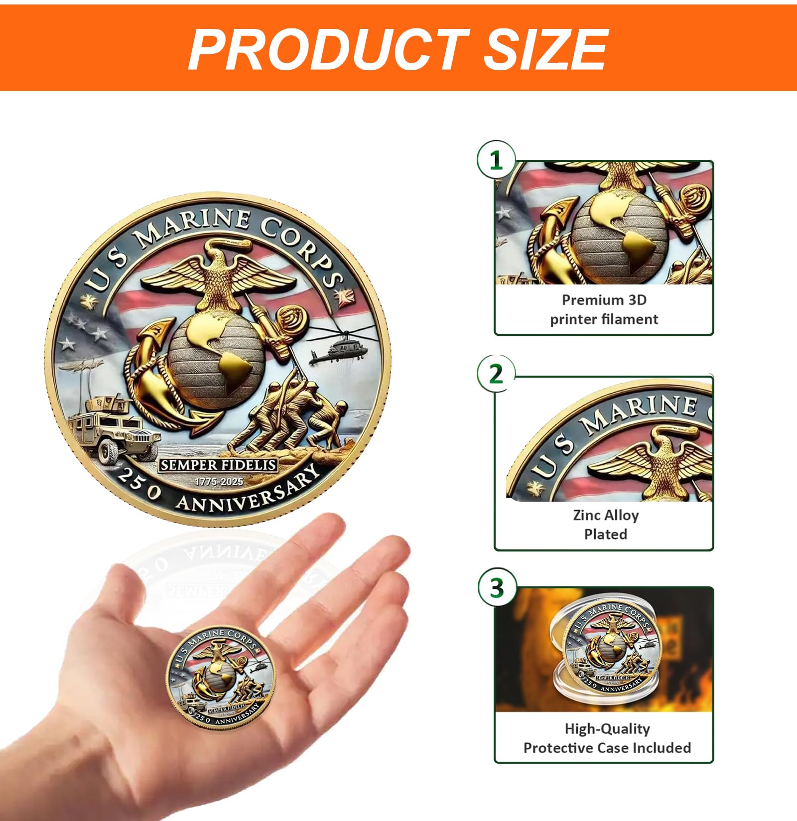 Vozekrod USMC 250th back coin honors heritage for display