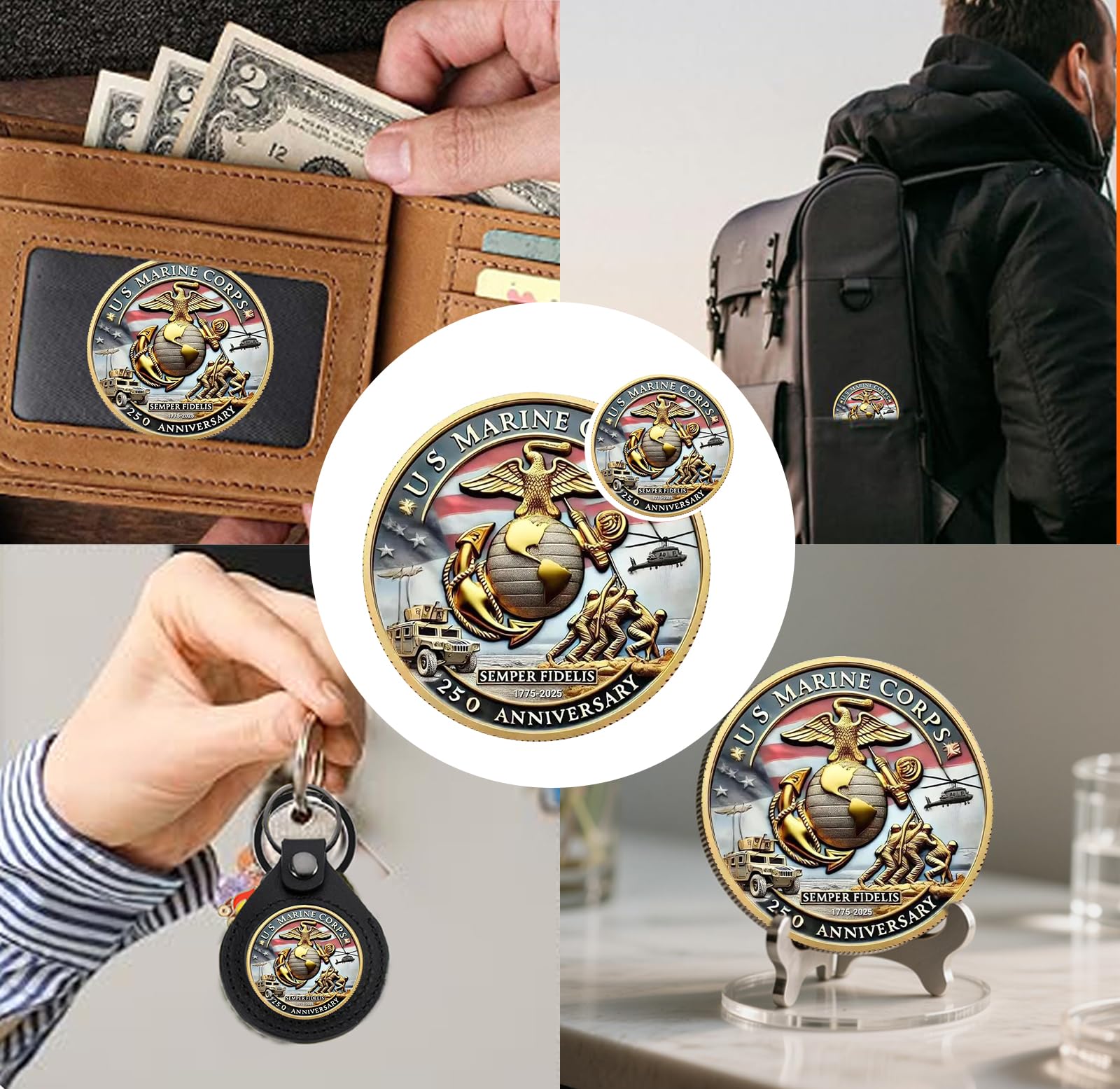 Vozekrod USMC coin durable metal build for long-lasting keepsakes