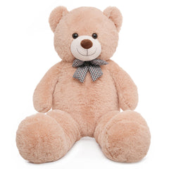 Vposyako 47-inch giant teddy bear in light brown, perfect for warm hugs