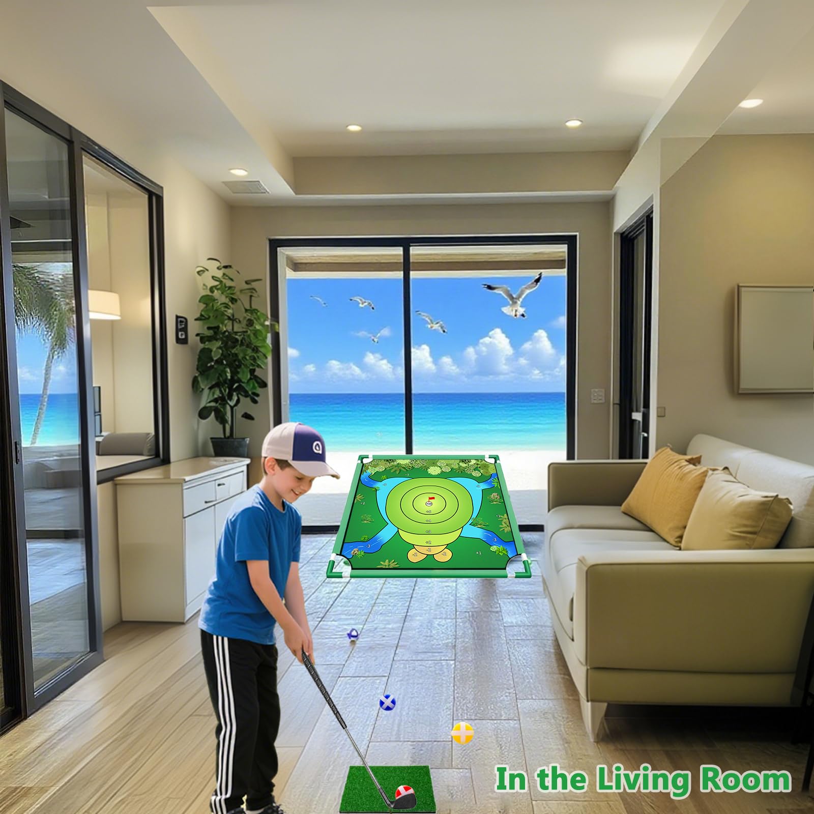 VQRZG Golf Chipping Game multi player setup for family nights.
