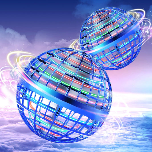 Vrainito Flying Orb Ball 2025 upgrade blue globe with lights for indoor fun