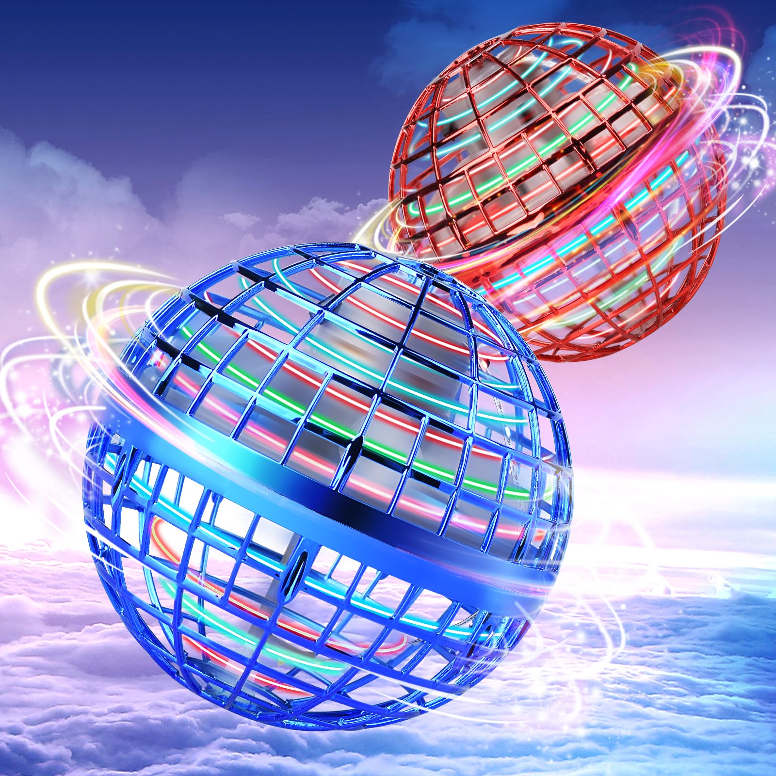 Vrainito Flying Orb Ball front view shows compact design for indoor play