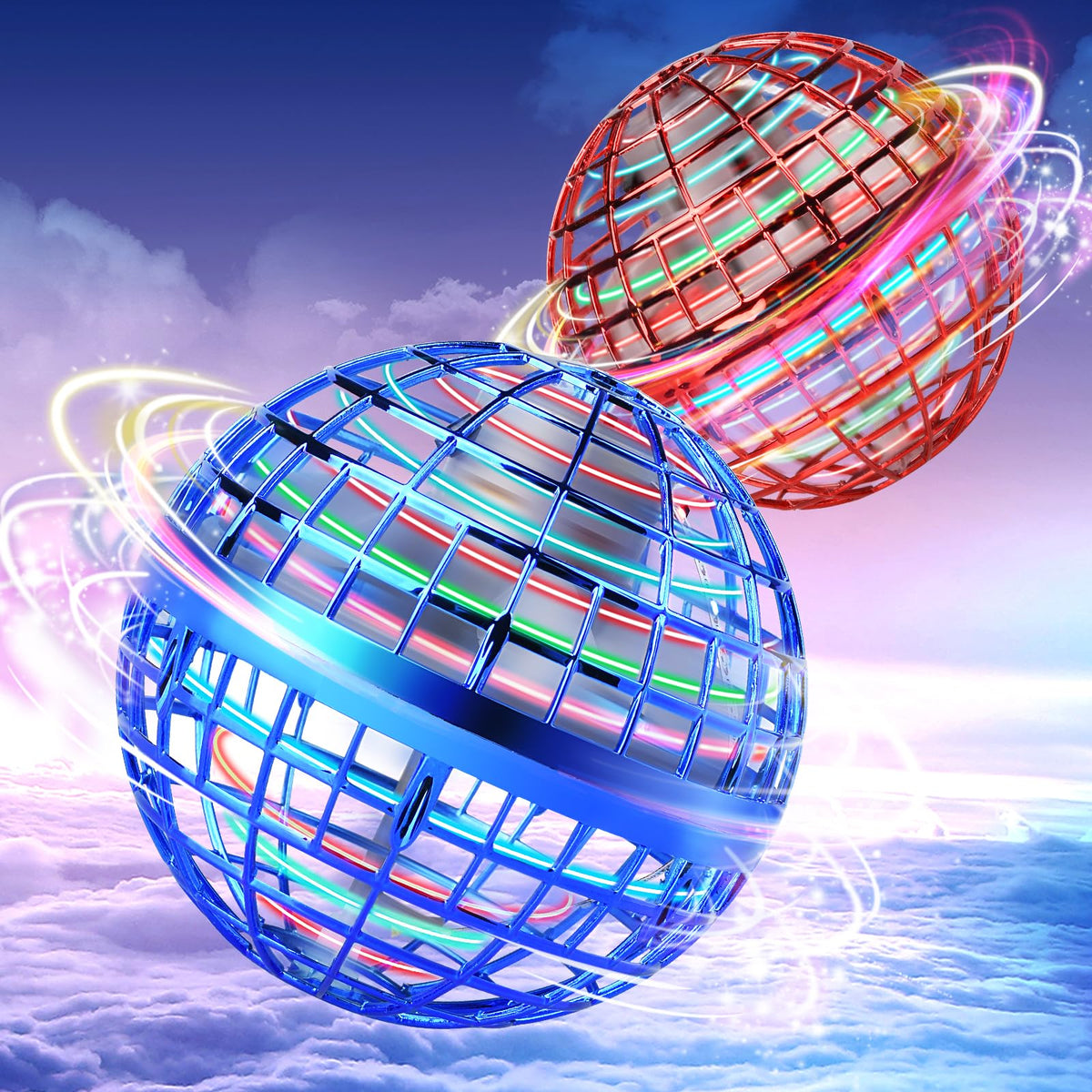 Vrainito Flying Orb Ball front view shows compact design for indoor play