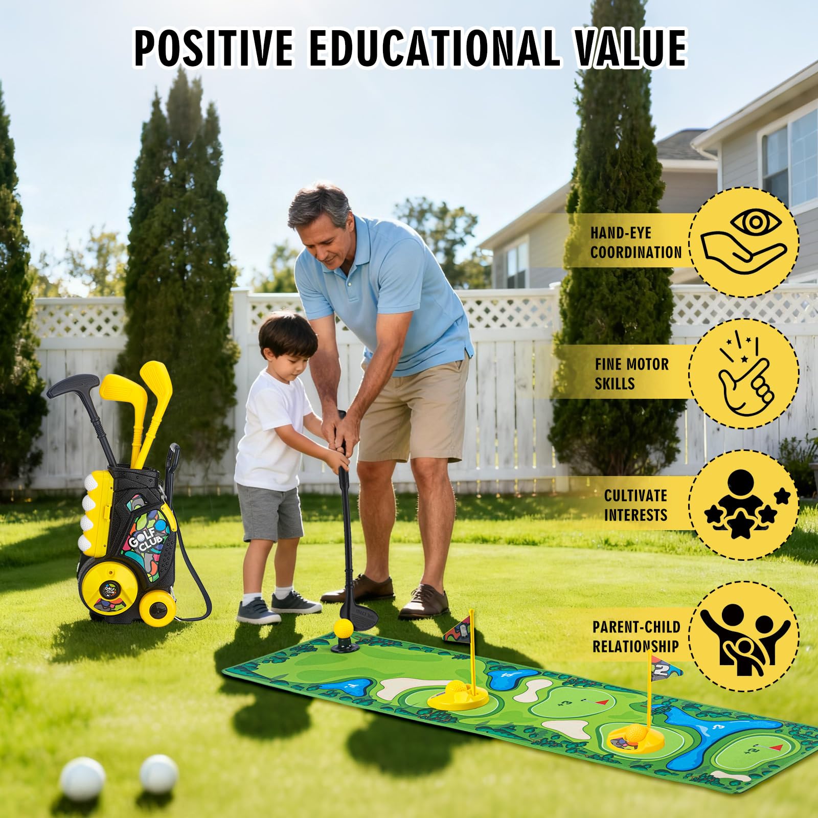 VROGTIK 47-2-inch putting mat enabling precise home practice.