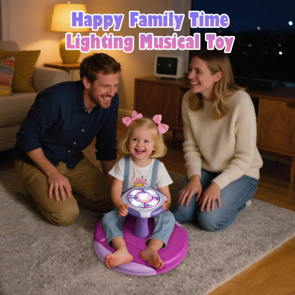 VROGTIK Sit and Spin in indoor living room encourages independent play.