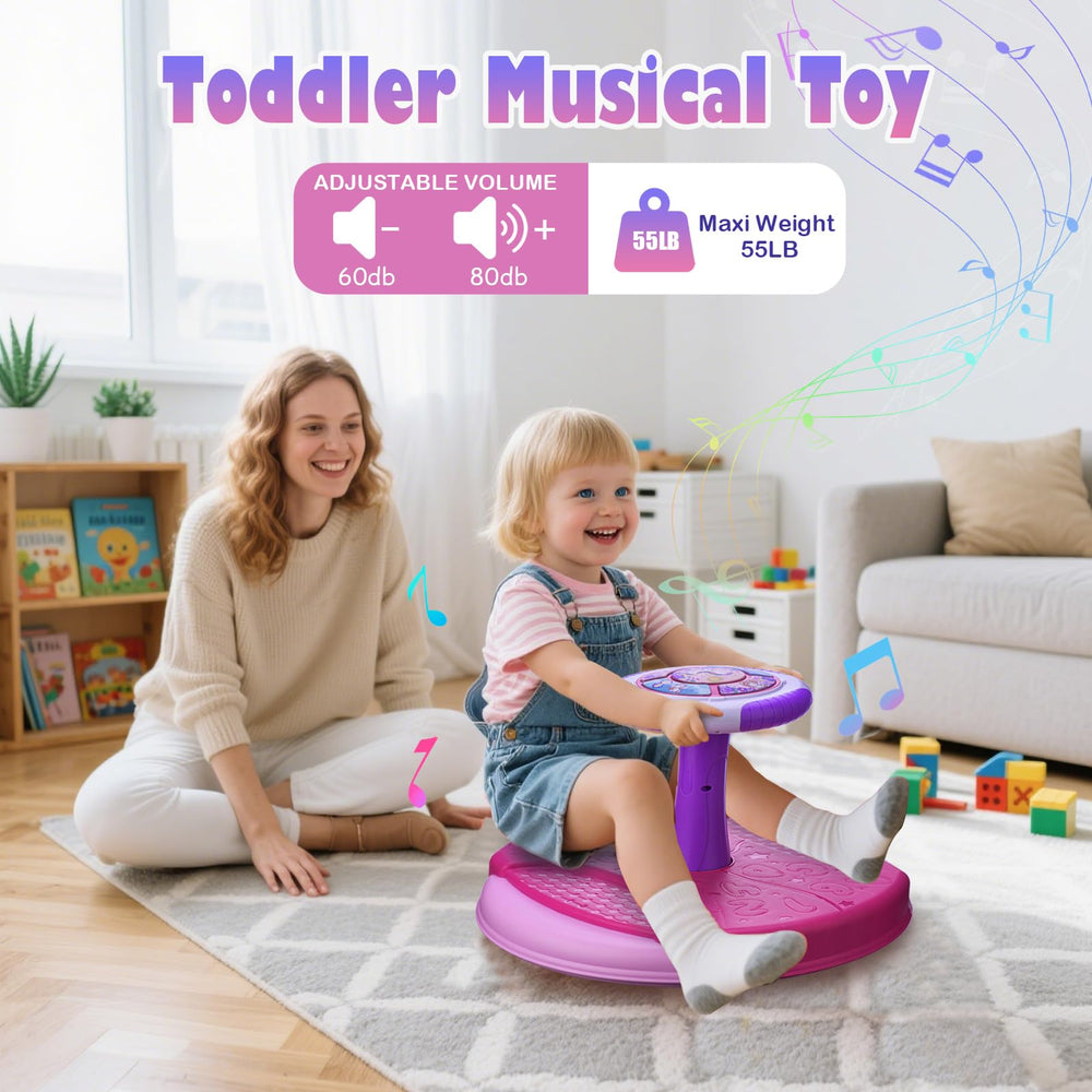VROGTIK Sit and Spin with piano keys highlights music modes for rhythm practice.
