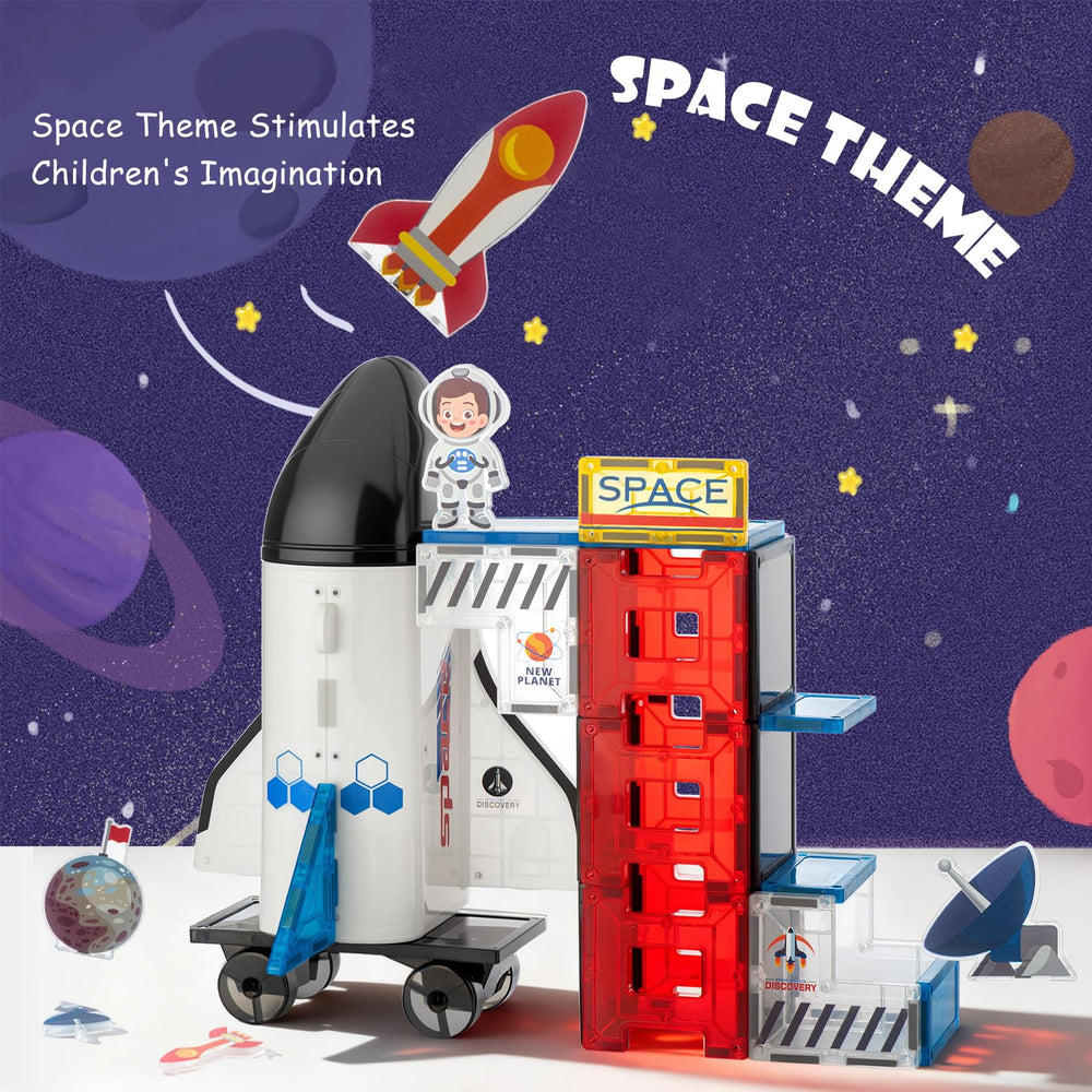 VROGTIK Space Theme Tiles with movable parts for interactive exploration.