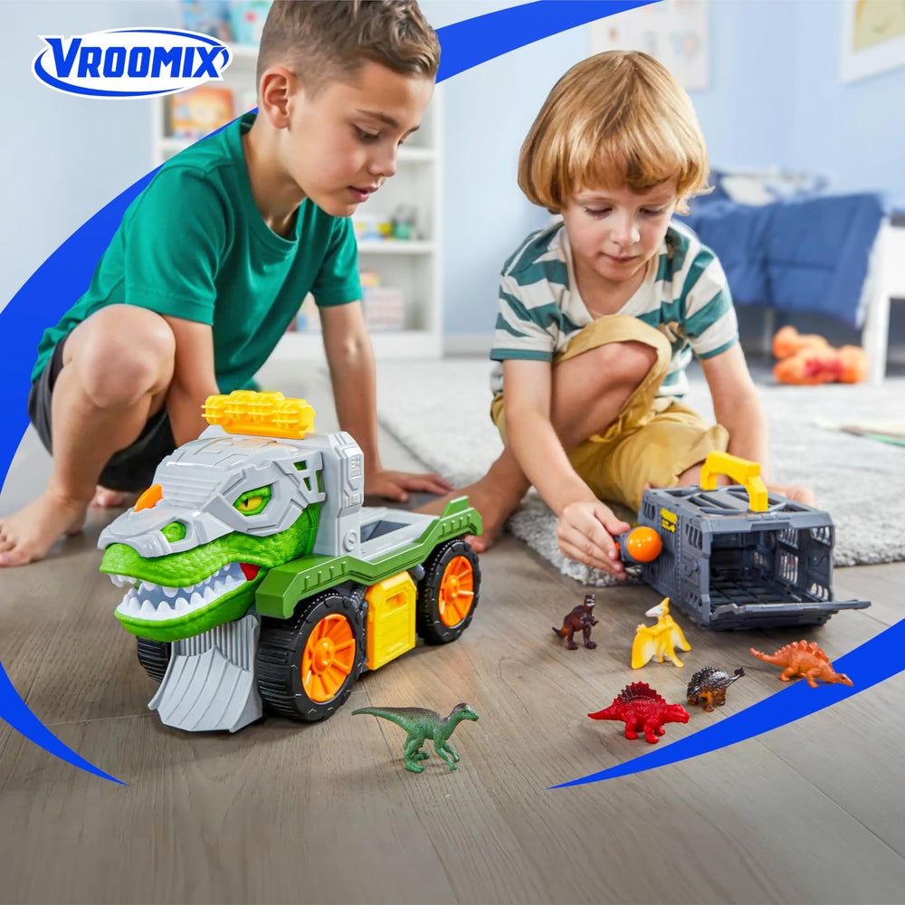 Vroomix JOVA pull-back cars speeding along the track for interactive play.