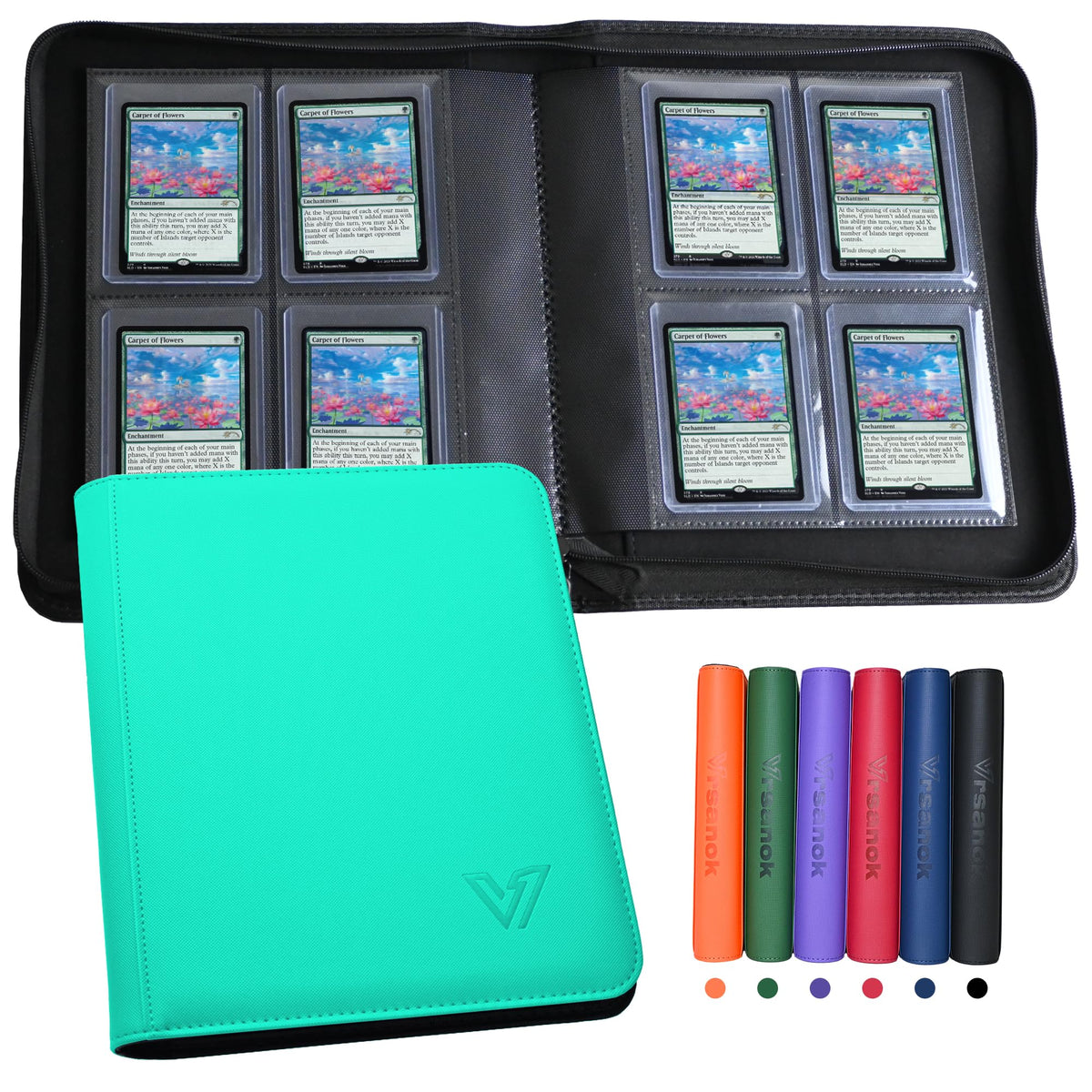 Vrsanok Toploader Binder 4-Pocket cover shows sturdy protection for your collection