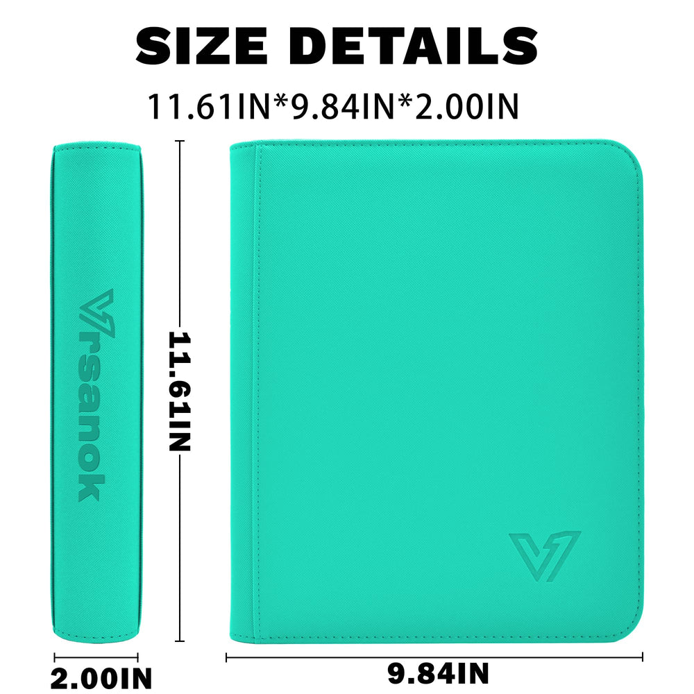 Vrsanok binder features a padded ultra-hard shell to protect cards from bending