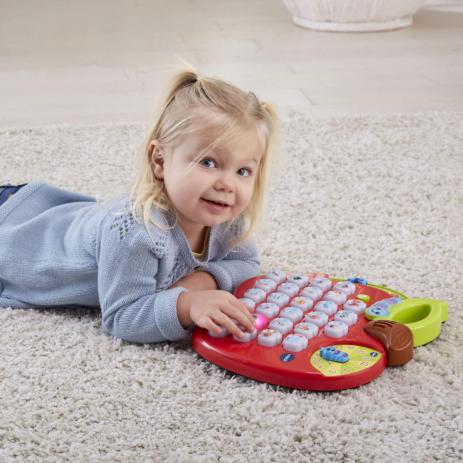 VTech ABC Learning Apple red illuminated buttons engage kids with lights