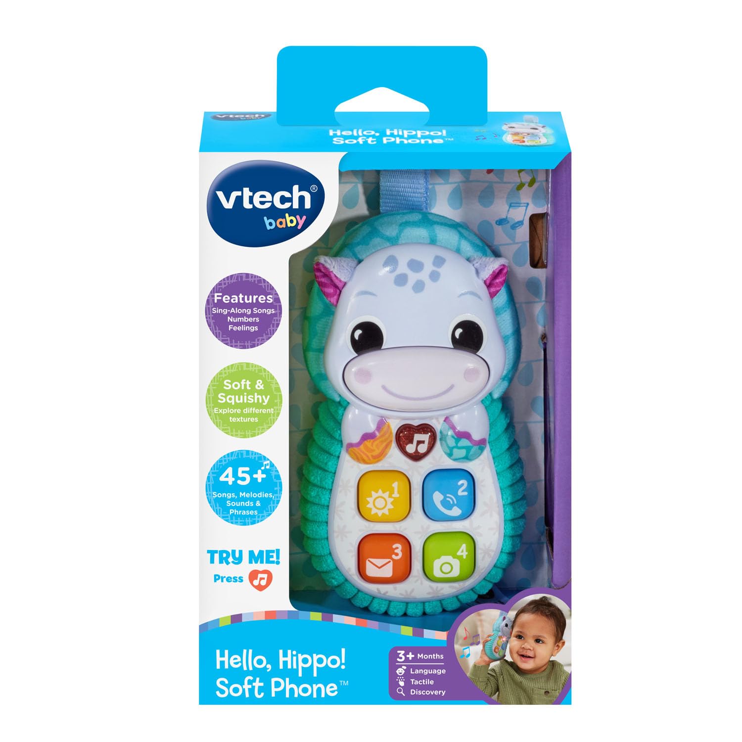 VTech Hello Hippo Soft Phone batteries included for demo