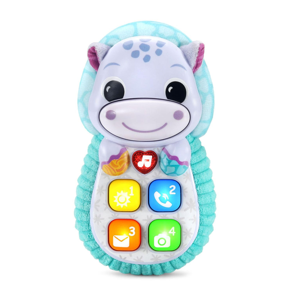 VTech Hello Hippo Soft Phone heart button with light-up feedback