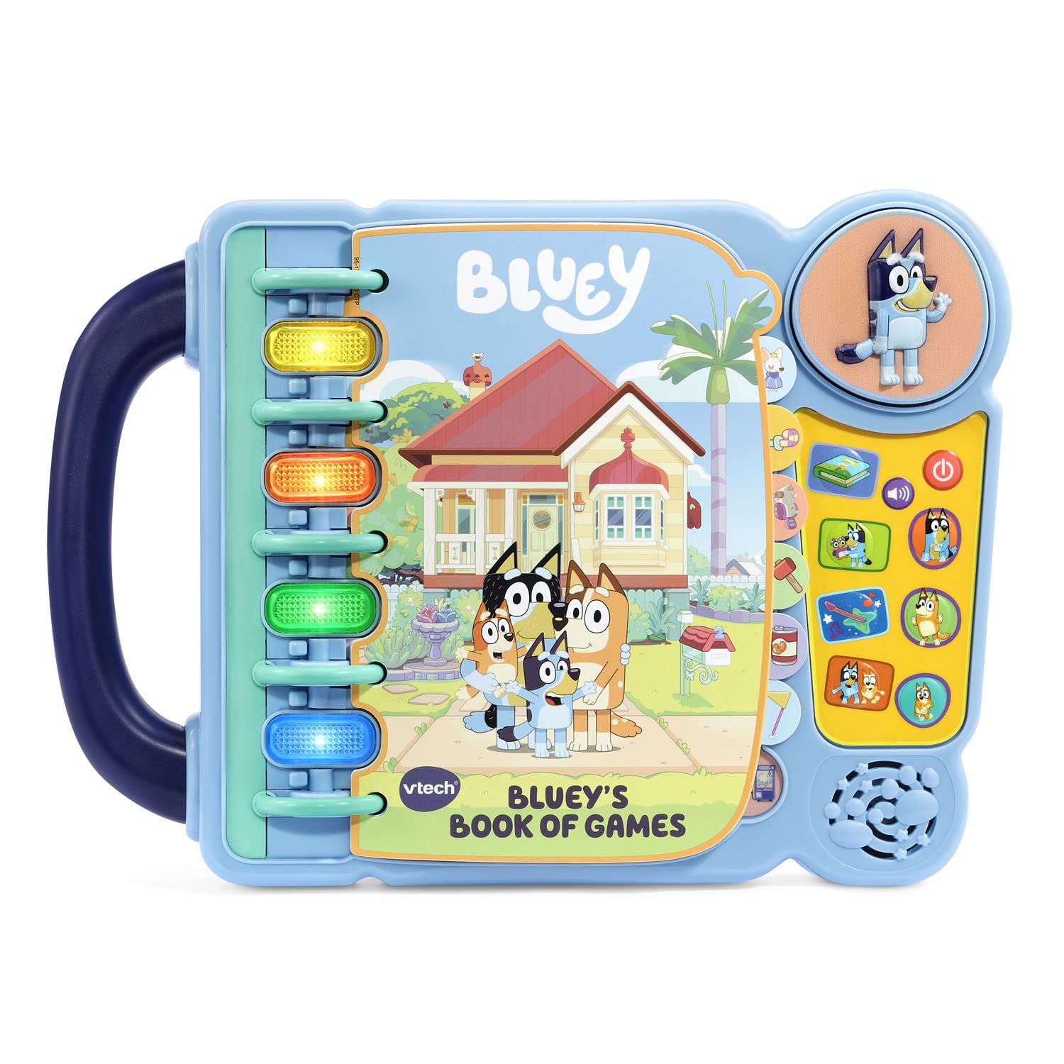 VTech Bluey’s Book of Games cover art invites imaginative pretend play and family bonding.