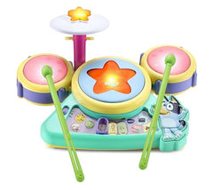 VTech Bluey Hooray Drum Set kid-friendly play for ages 3+