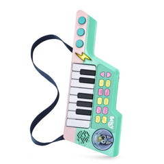 Bluey keytar on a small stage for pretend performances