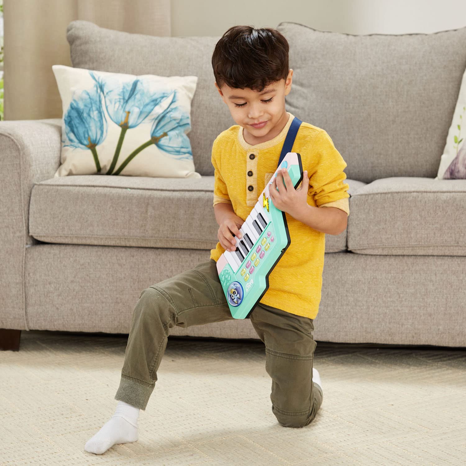 Keytar strap attached for easy on-the-go play