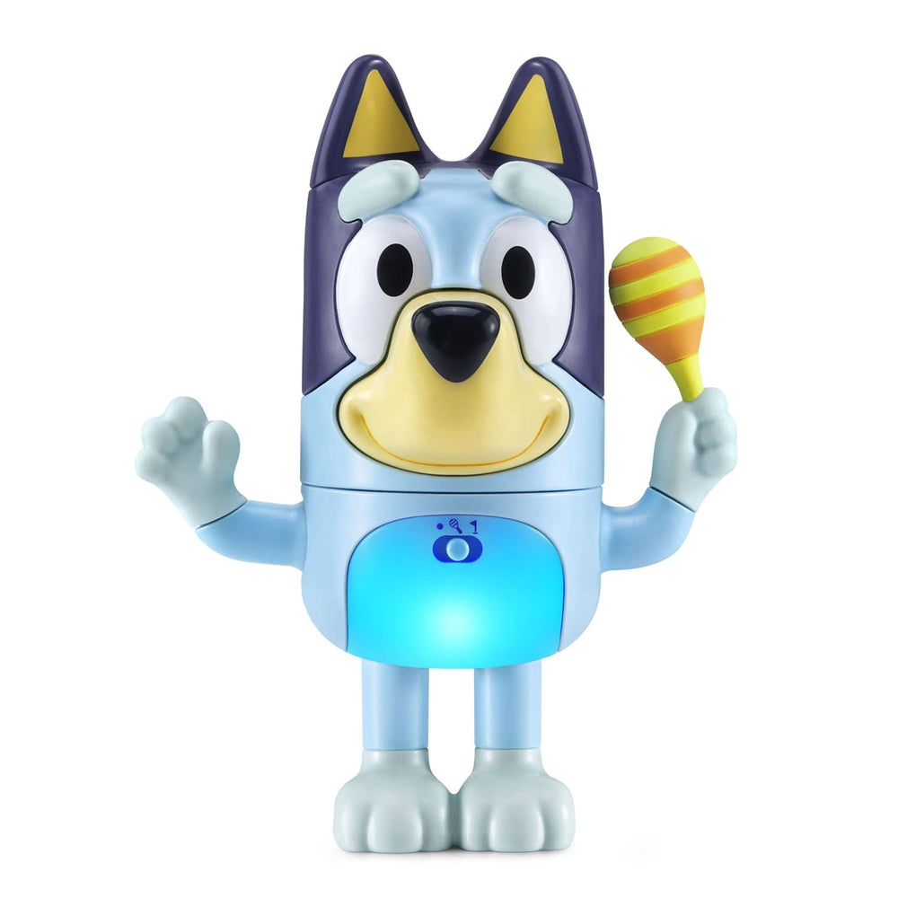 VTech Bluey Shake It Bluey head-turn action encourages active imaginative play.