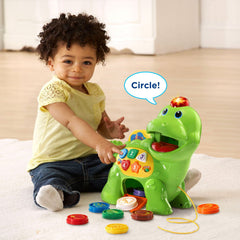 VTech Chomp and Count Dino meal mode supports pretend mealtime learning