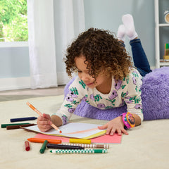 VTech watch includes alarm, timer, and stopwatch for daily routines.