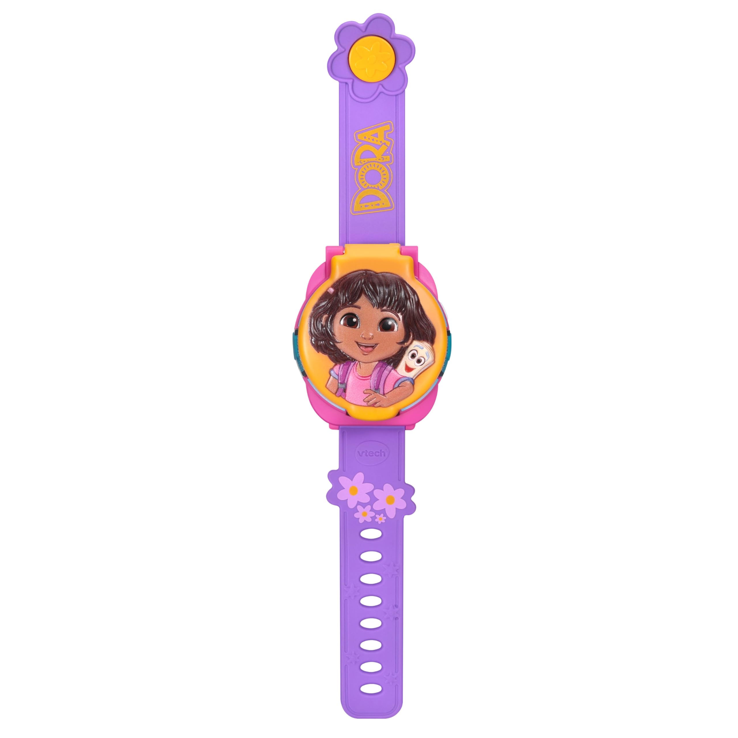 Dora's voice prompts guide kids through learning adventures.