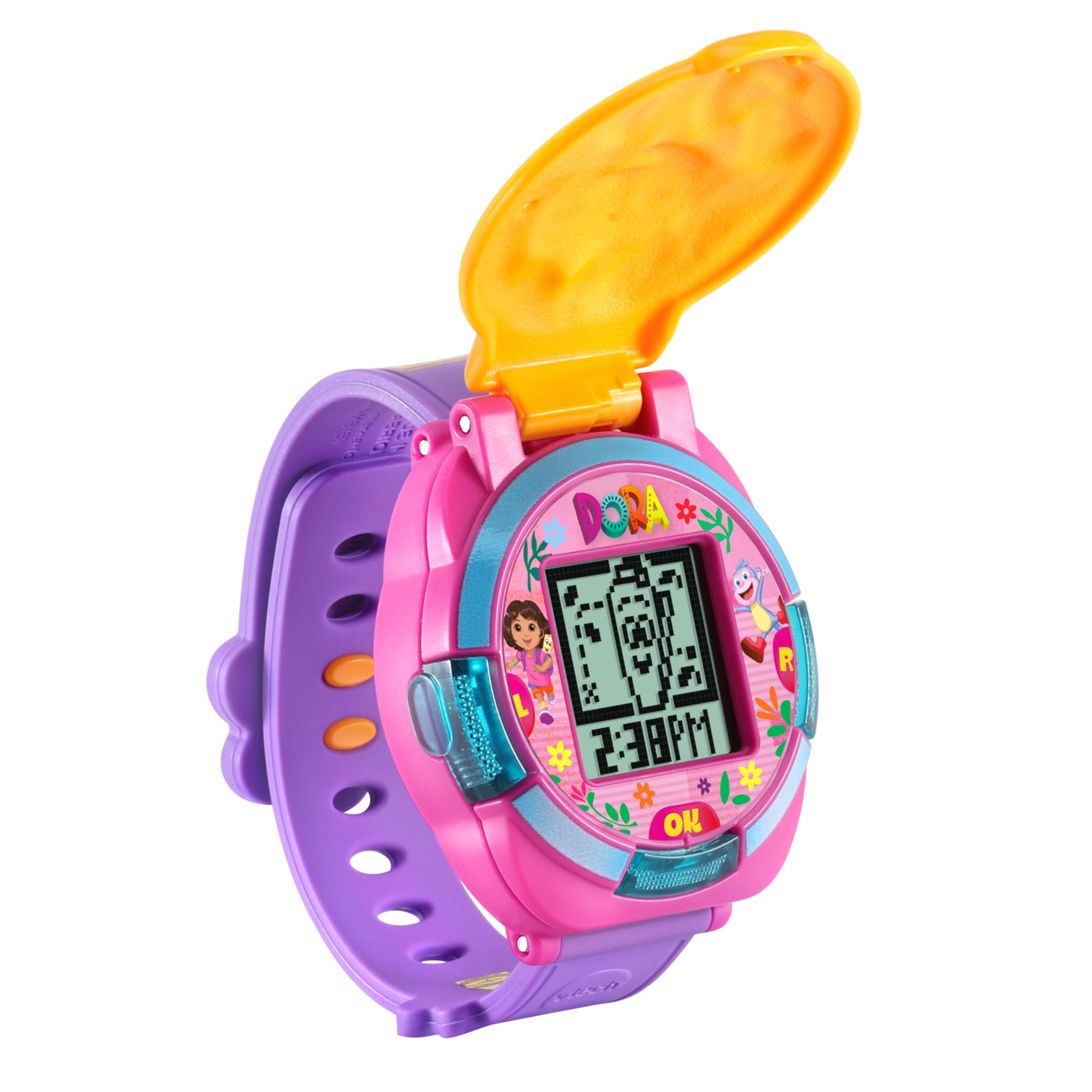 Dora and friends clock faces help kids learn time concepts with familiar characters.