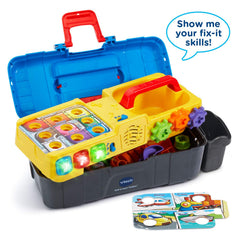 VTech Drill and Learn Toolbox drill spins gears for motor skills practice
