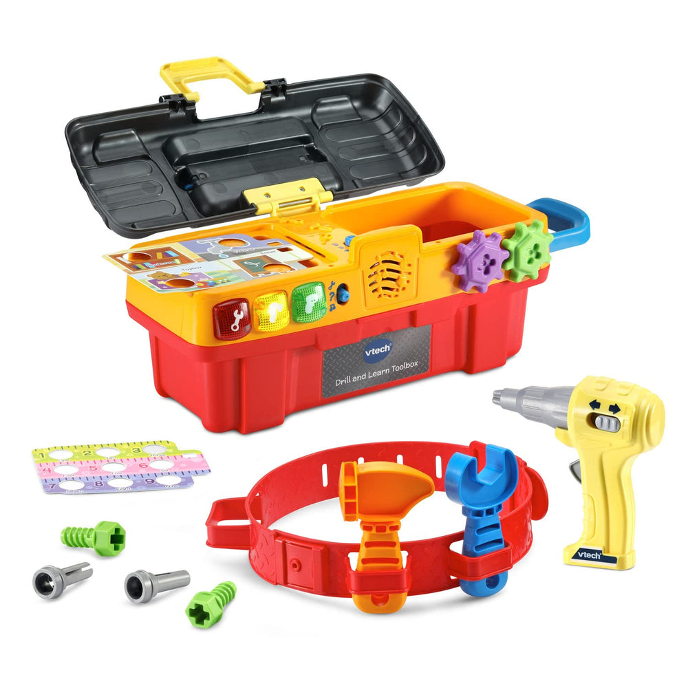 VTech Drill and Learn Toolbox Pro box open for imaginative repair play