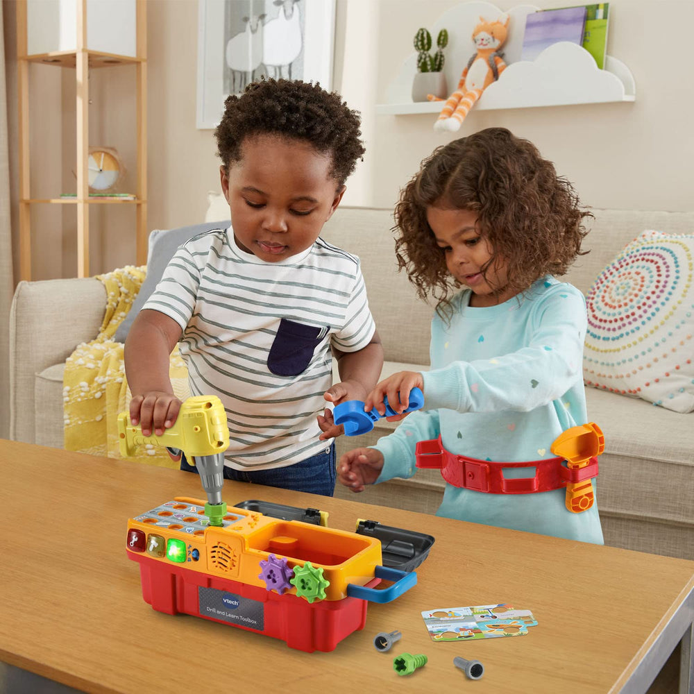 VTech Drill and Learn Toolbox Pro wrench supports pretend repair and fine motor play