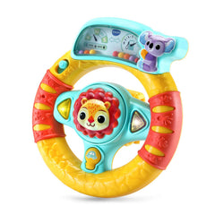 VTech Grip and Go steering wheel engine sounds and phrases inspire imaginative driving play