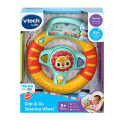 VTech Grip and Go steering wheel stroller strap attachment enables on-the-go play