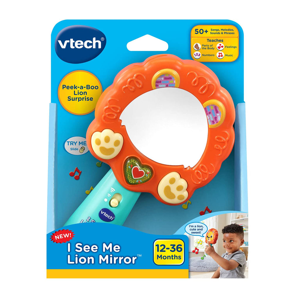 VTech I See Me Lion Mirror requires two AAA batteries for demo use.