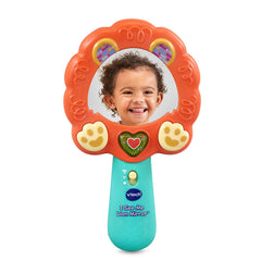 VTech I See Me Lion Mirror heart light highlights loving phrases during play.