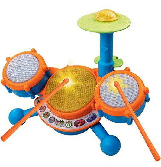 VTech KidiBeats drum pads with LED lights for sensory play and musical exploration.