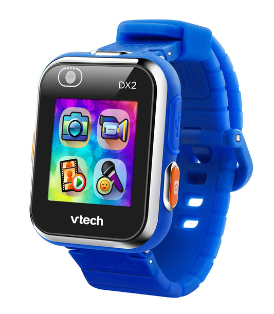 VTech KidiZoom DX2 blue front view highlights the kid-friendly design
