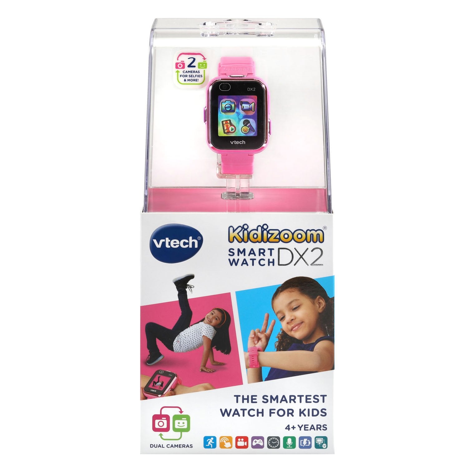 VTech KidiZoom DX2 Learning Lodge content and safe sharing options.