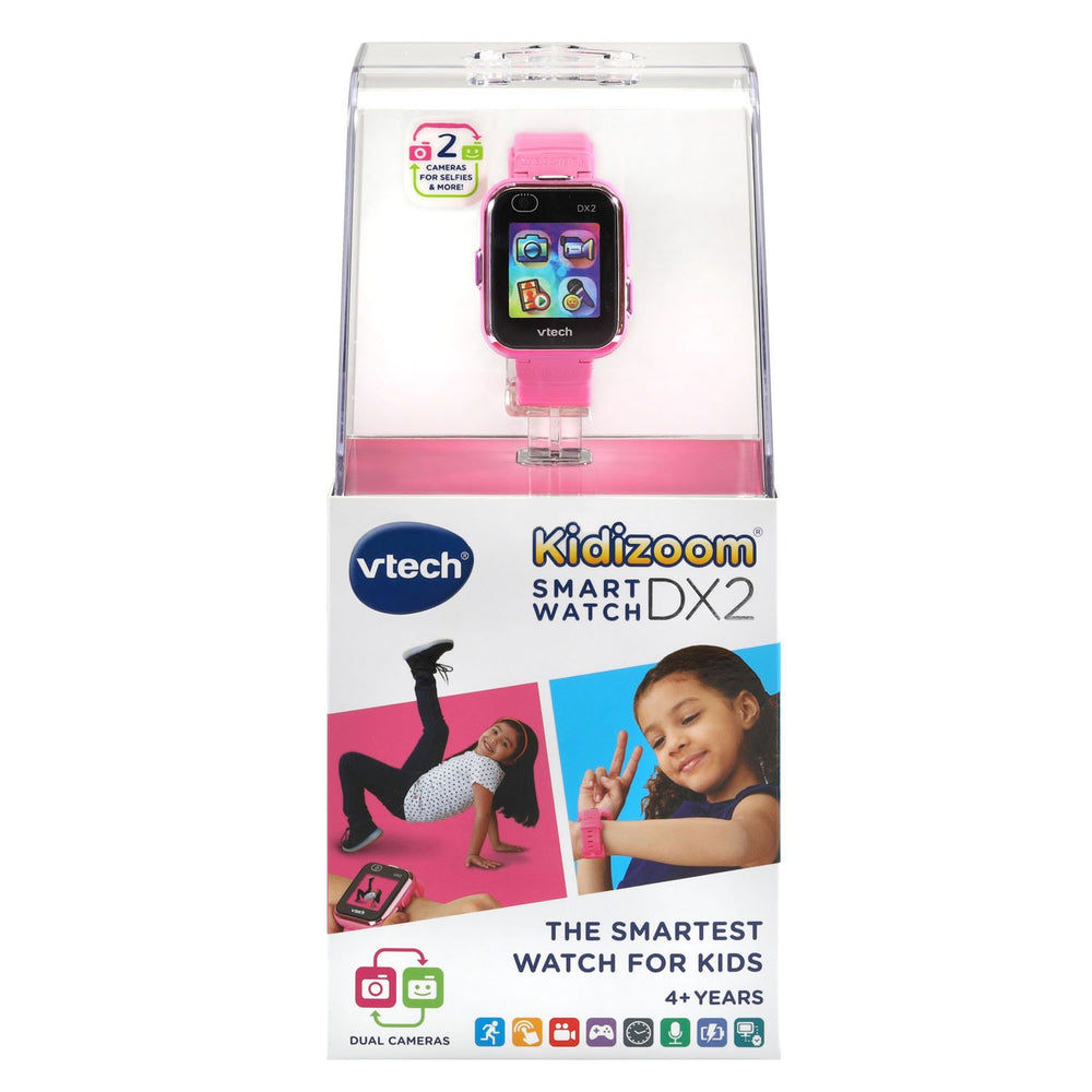 VTech KidiZoom DX2 Learning Lodge content and safe sharing options.