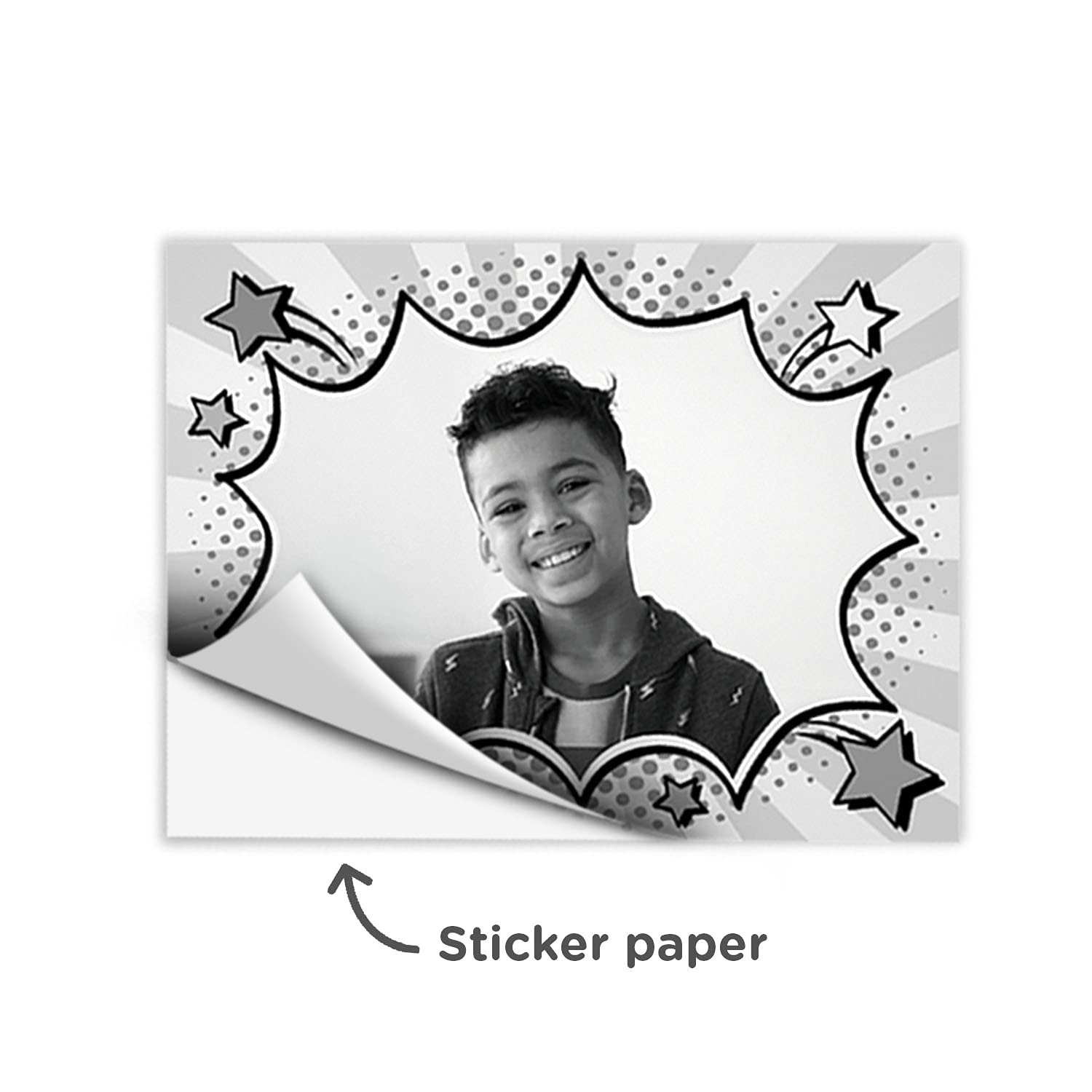 Black-and-white prints from regular rolls ready for coloring and sharing